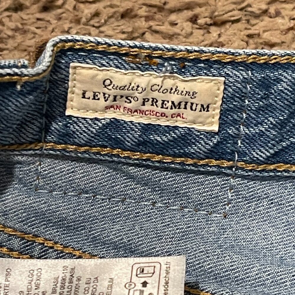 Levi's 501 Original Straight Leg Jeans Blue Denim Size 27 - Picture 6 of 12